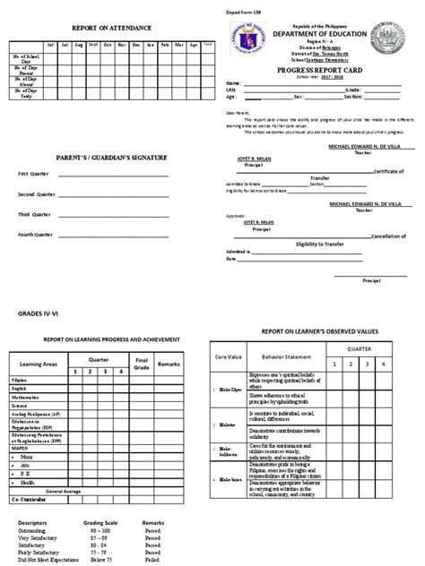form 138 deped